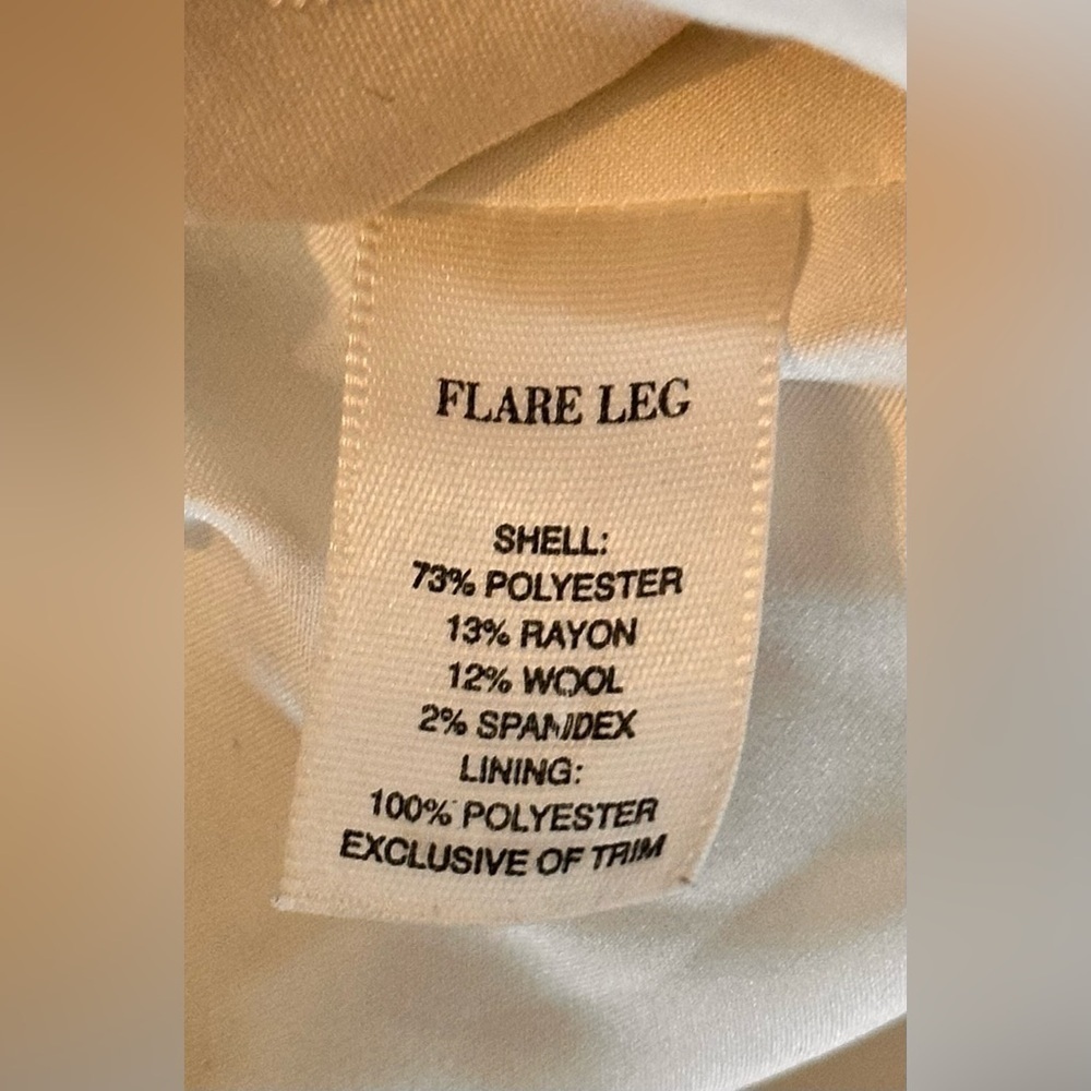 White House Black Market Legacy Flare Leg Beaded Closure Pants White 8R - Picture 6 of 7